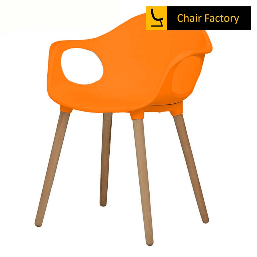 Orange Jolie Wooden Cafe Chair